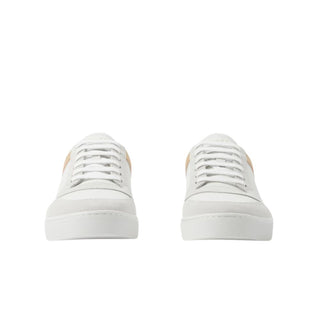 Burberry Men's Reeth Check Trim Low Top Sneaker White Size 42