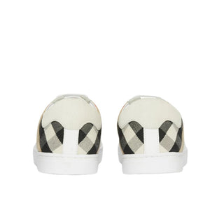 Burberry Men's Reeth Check Trim Low Top Sneaker White Size 42