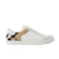 Burberry Men's Reeth Check Trim Low Top Sneaker White Size 42