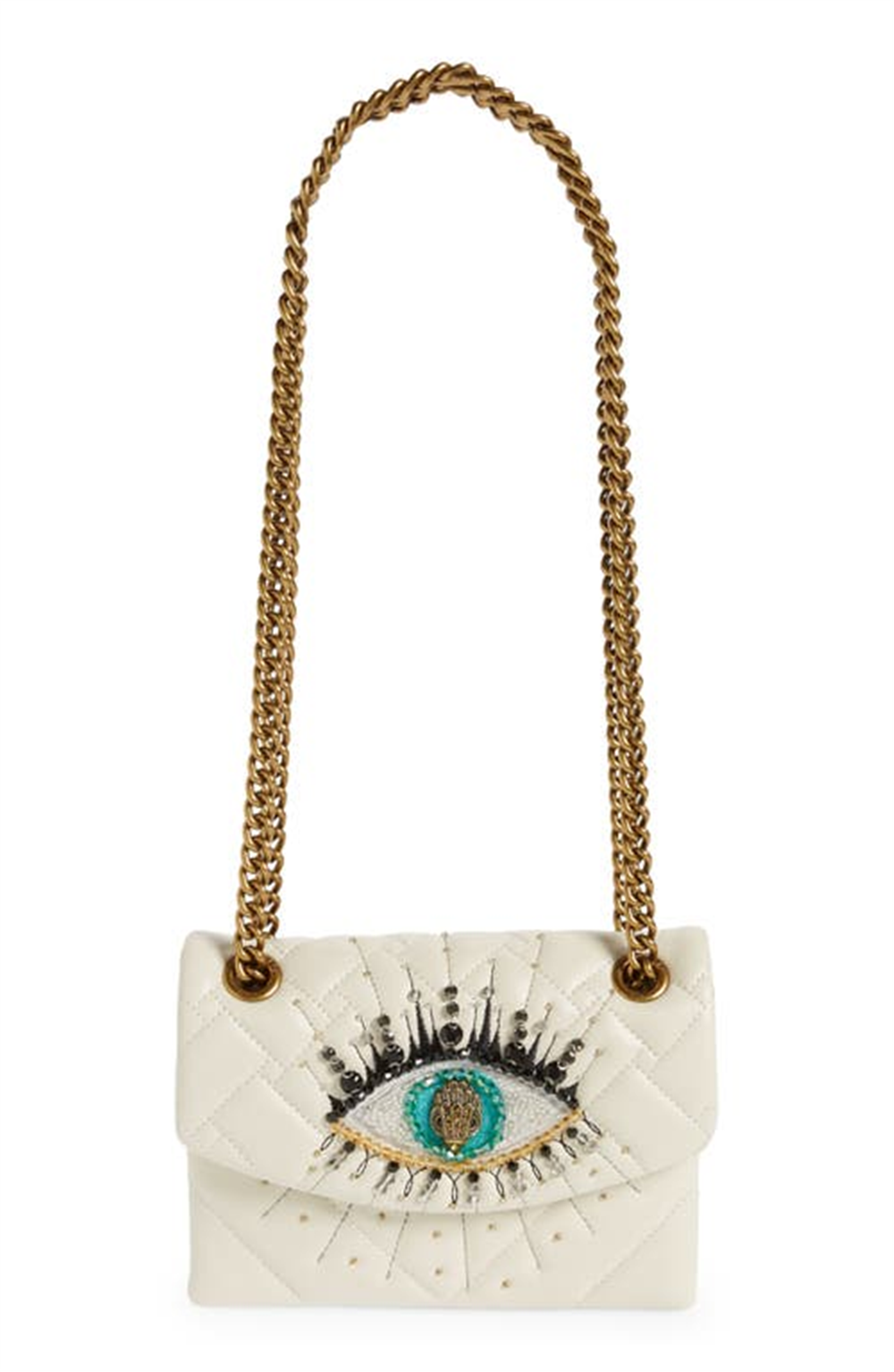 Kurt Geiger London Women's Leather Crossbody Bag Ivory Size Regular