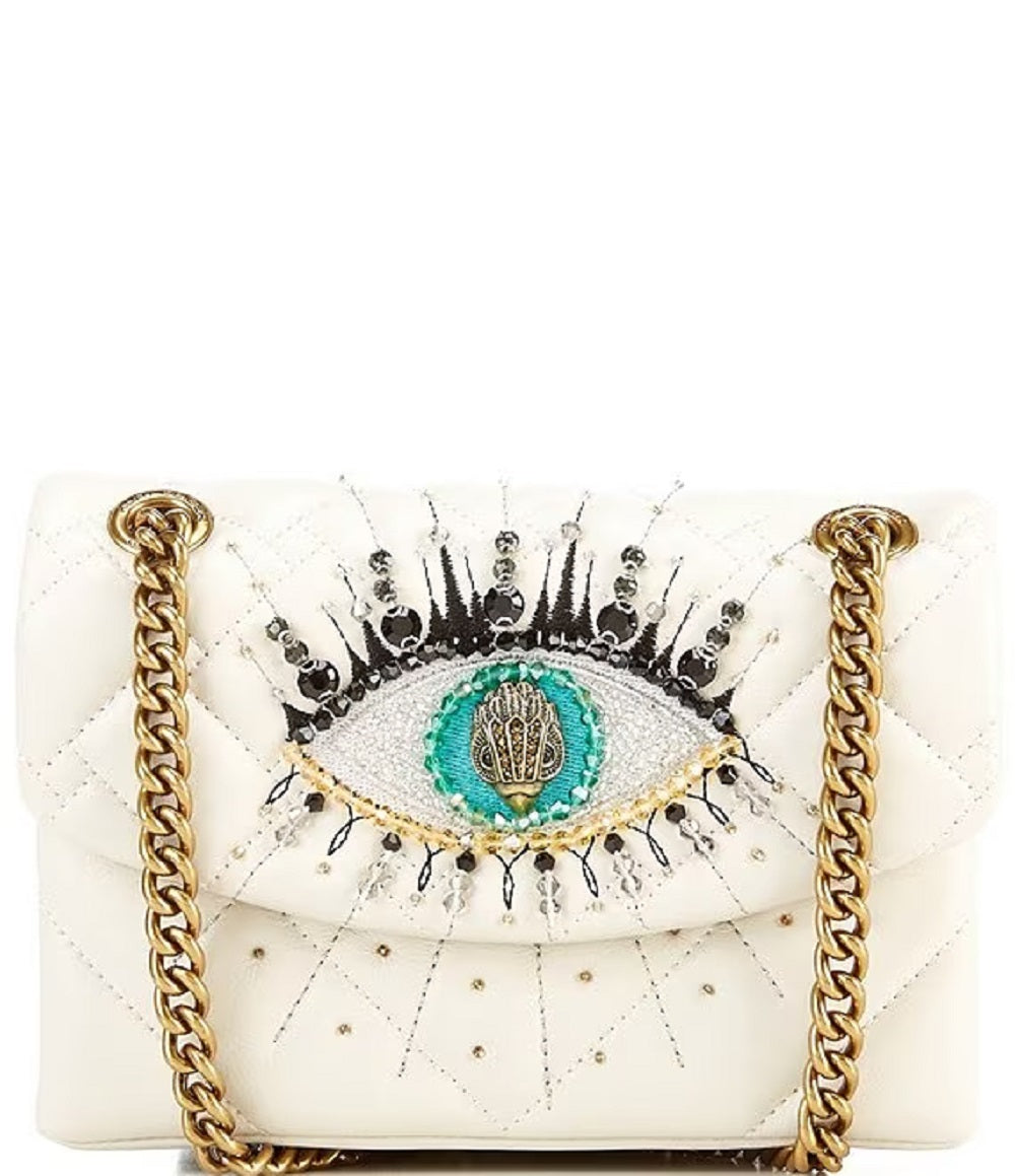 Kurt Geiger London Women's Leather Crossbody Bag Ivory Size Regular