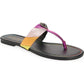 Kurt Geiger London Women's Kensington T-Strap Sandal Black Size 7.5