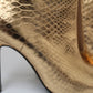Kurt Geiger London Women's Shoreditch Snake Embossed High Heel Boots Yellow Size 11