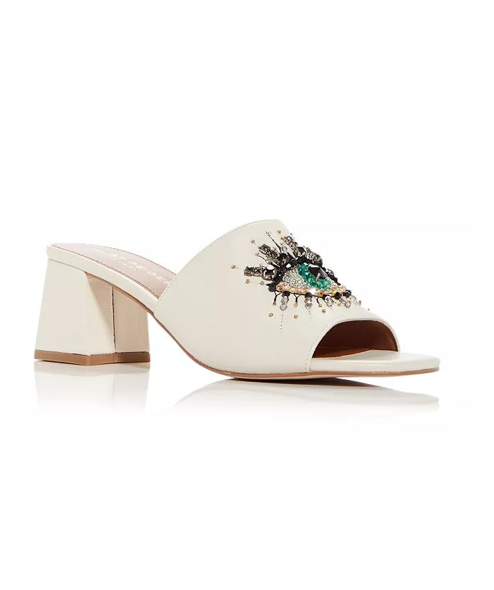 Kurt Geiger London Women's Olive Eye Slide Sandal White Size 7