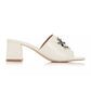 Kurt Geiger London Women's Olive Eye Slide Sandal White Size 7