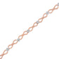 10K Rose Gold Plated .925 Sterling Silver 1/2 Cttw Diamond Infinity Link Tennis Bracelet (H-I Color, I2-I3 Clarity) -7â€