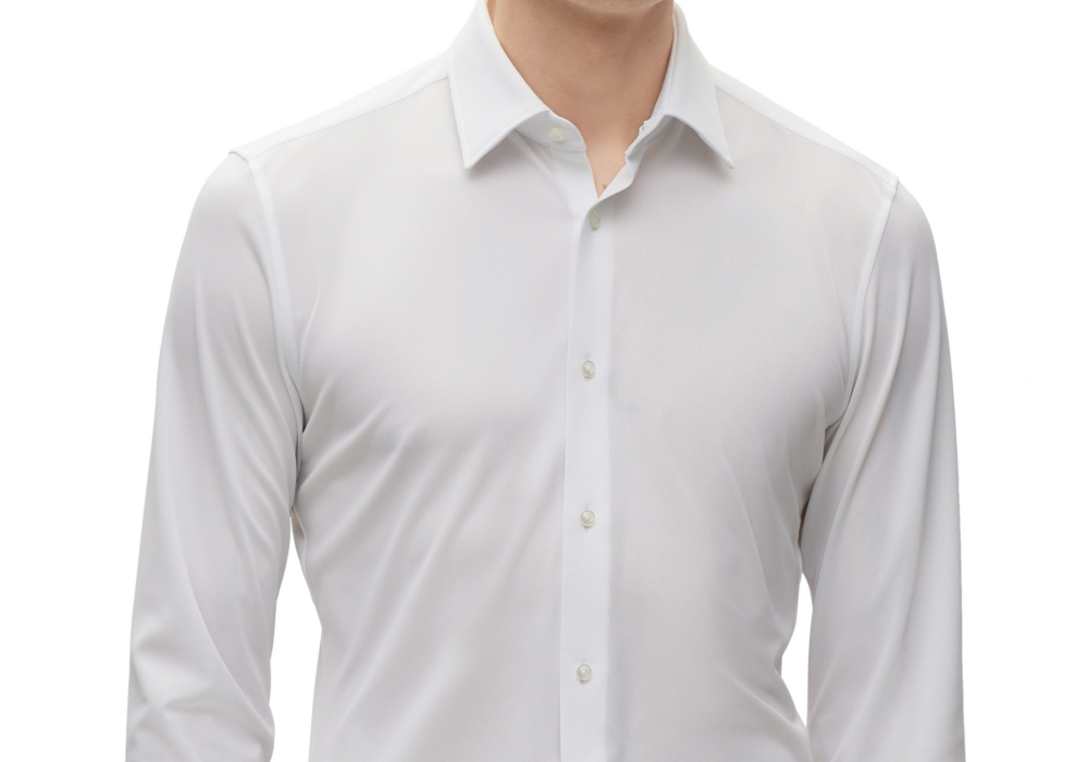 Boss by Hugo Boss Men's Slim-Fit Performance-Stretch Jersey Shirt White Size 16X32-33"
