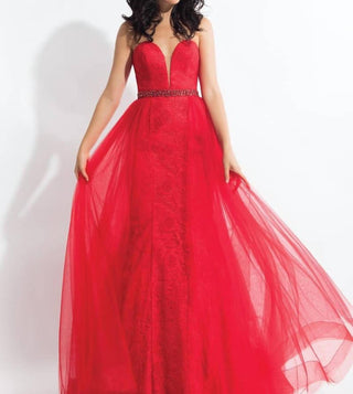 Rachel Allan - Strapless Lace Tulle Prom Dress