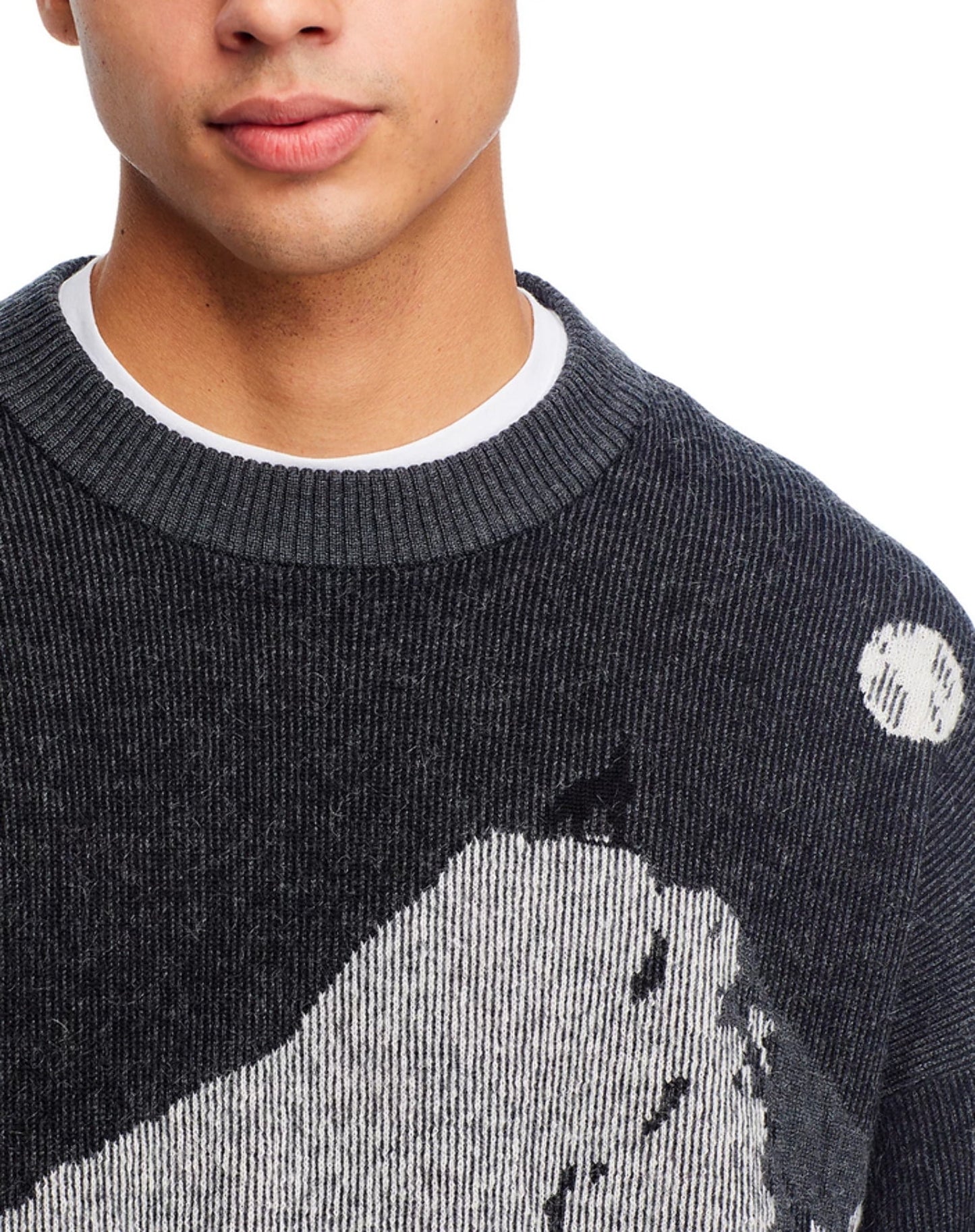 Hugo Sermatt Long Sleeve Crewneck Wool Sweater