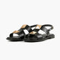 All Black - Women's Pyramid Stud Sandal