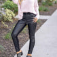 Judy Blue - High Waist Faux Leather & Denim Skinny Jeans