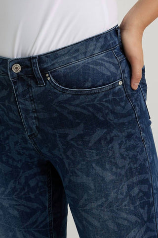 Joseph Ribkoff - Leaf Print Jeans