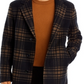 Boss Cam Check Relaxed Fit Wool Coat