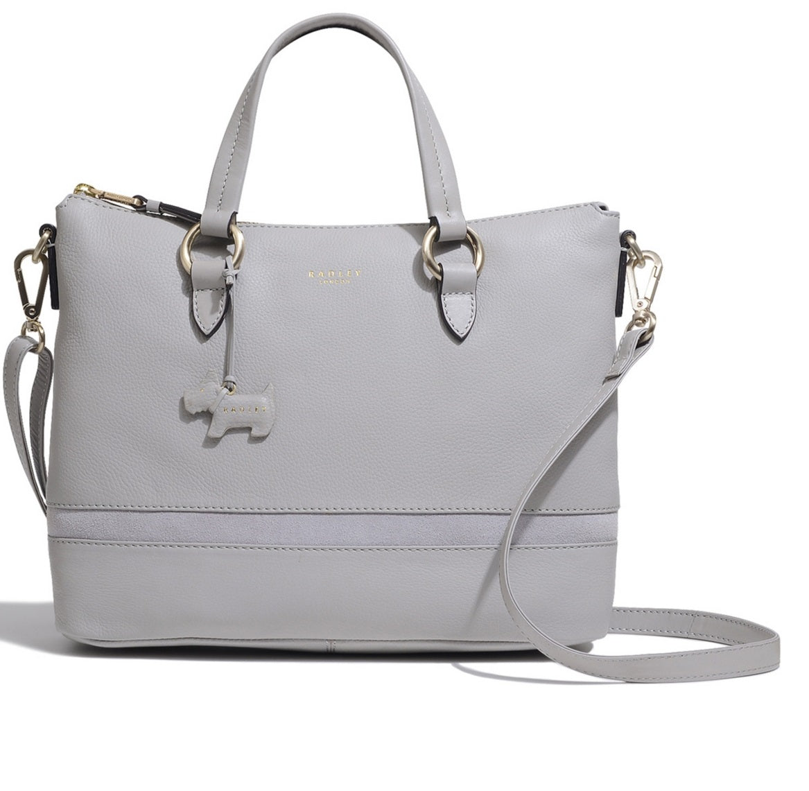 Radley London Women's Zip Top Satchel Bag Gray Size Small