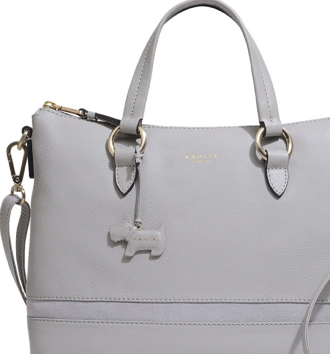Radley London Women's Zip Top Satchel Bag Gray Size Small