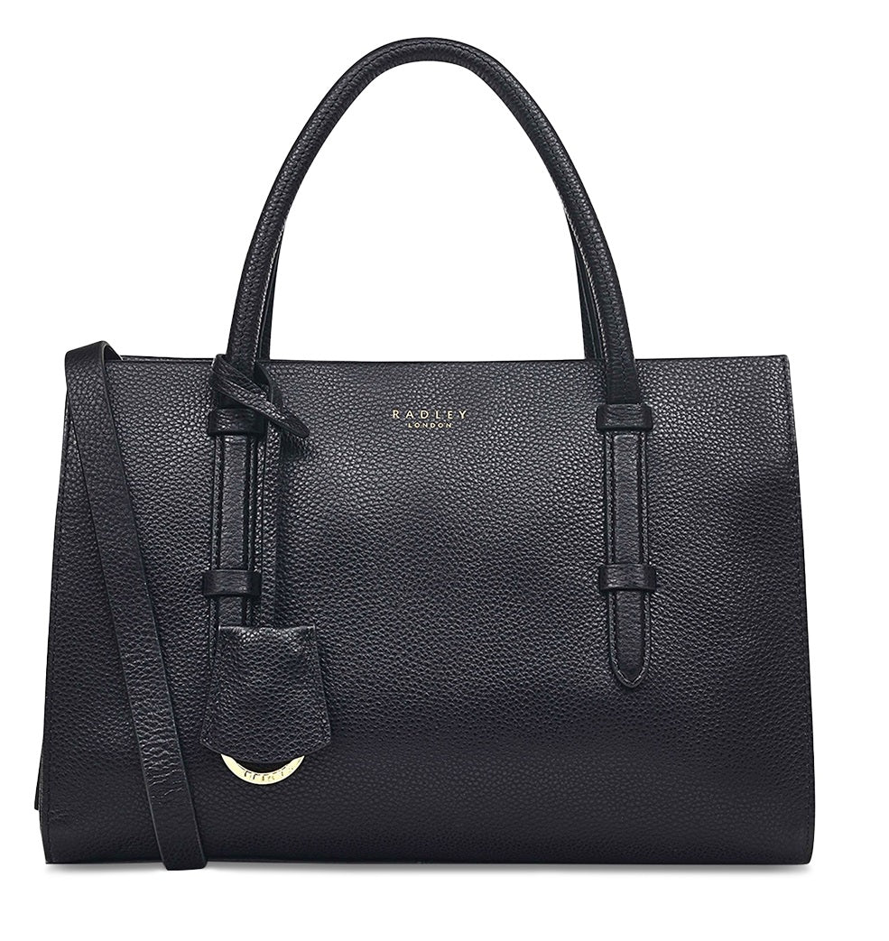 Radley London Women's Albert Street Zip Top Satchel Handbag Black Size Medium