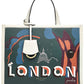 Radley London Women's Printed Leather Tote Green Size Small