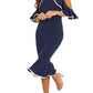 Quiz Women's Cold Shoulder Flounce Dress Blue Size 8