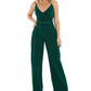Quiz Women's Embellished Sleeveless Wide Leg Jumpsuit Green Size 10