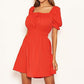 Ax Paris Women's Milkmaid Neck Frill Dress Red Size 15