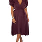 AX Paris Women's Wrap Over Tie Midi Dress Purple Size 13