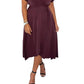AX Paris Women's Wrap Over Tie Midi Dress Purple Size 13