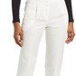 Reiss Lilly Linen Blend Pleated Crop Trousers in White , Size 6 Us