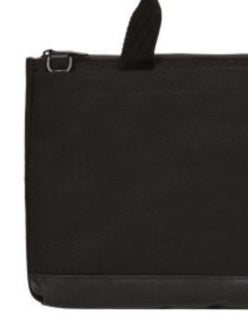 Knomo London Shoreditch Top Zip 12 inch Tablet laptop Slim Brief Case Black Size Regular