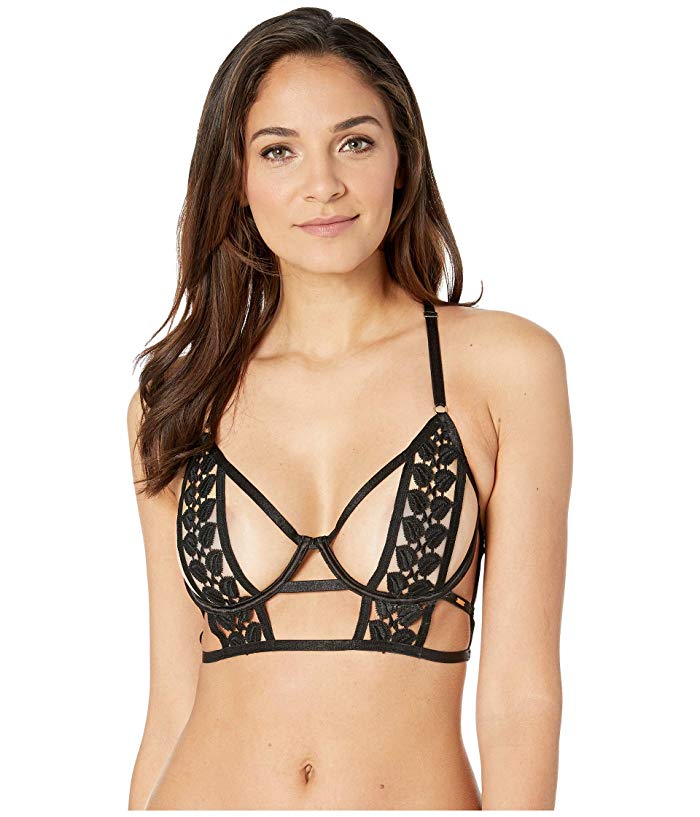 Bluebella Women's Marseille Embroidered Bra 41815 Black Size 40C