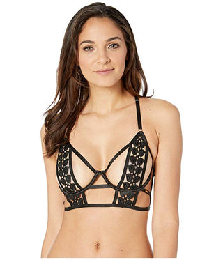 Bluebella Women's Marseille Embroidered Bra 41815 Black Size 40C