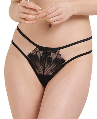 Bluebella Women's Fleur Lingerie Thong Underwear Black Size XX-Large