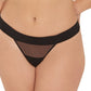 Bluebella Women's Orla Mesh Thong Underwear Black Size X-Large