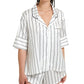 Bluebella Women's Alma Striped Short Pajamas Set White Size 6