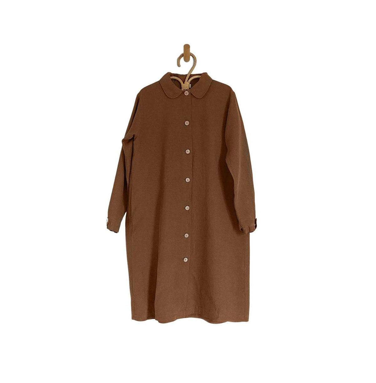 The Simple Folk Women's Maternity Oversized Linen Jua Jacket Rust Brown Size Small