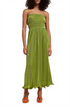river-island-womens-green-strapless-midi-dress-size-4