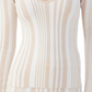 4Th & Reckless Kisha XS Stripe Sweater - Nude/White