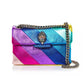 Kurt Geiger London Women's Mini Kensington Leather Crossbody Bag Blue Size Regular