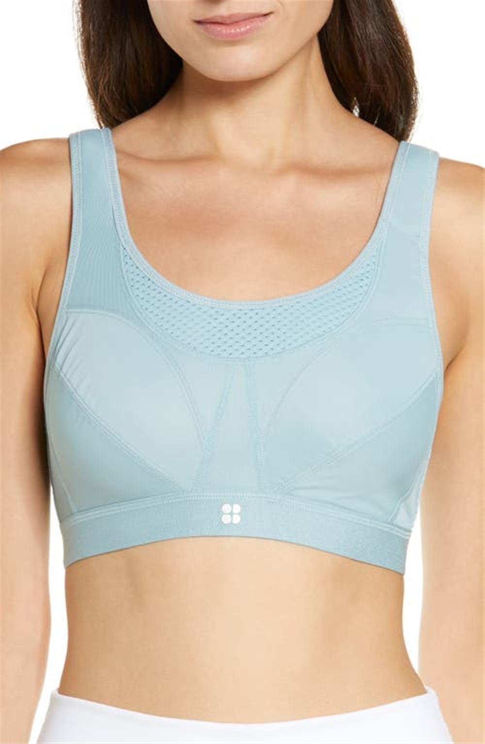 Sweaty Betty Women's Smoke Blue Ultra Run Sports Bra Size 34DD