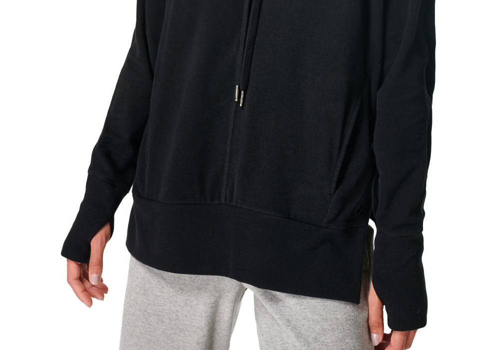 Sweaty Betty Luxe Fleece Hoodie - Green Mist, Size XL