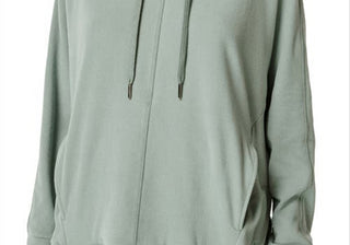 Sweaty Betty Luxe Fleece Hoodie - Green Mist, Size XL
