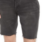 Allsaints Switch Raw Hem Denim Shorts In Washed Black