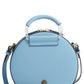 Kurt Geiger London Harriet Eagle Leather Round Crossbody Bag Blue