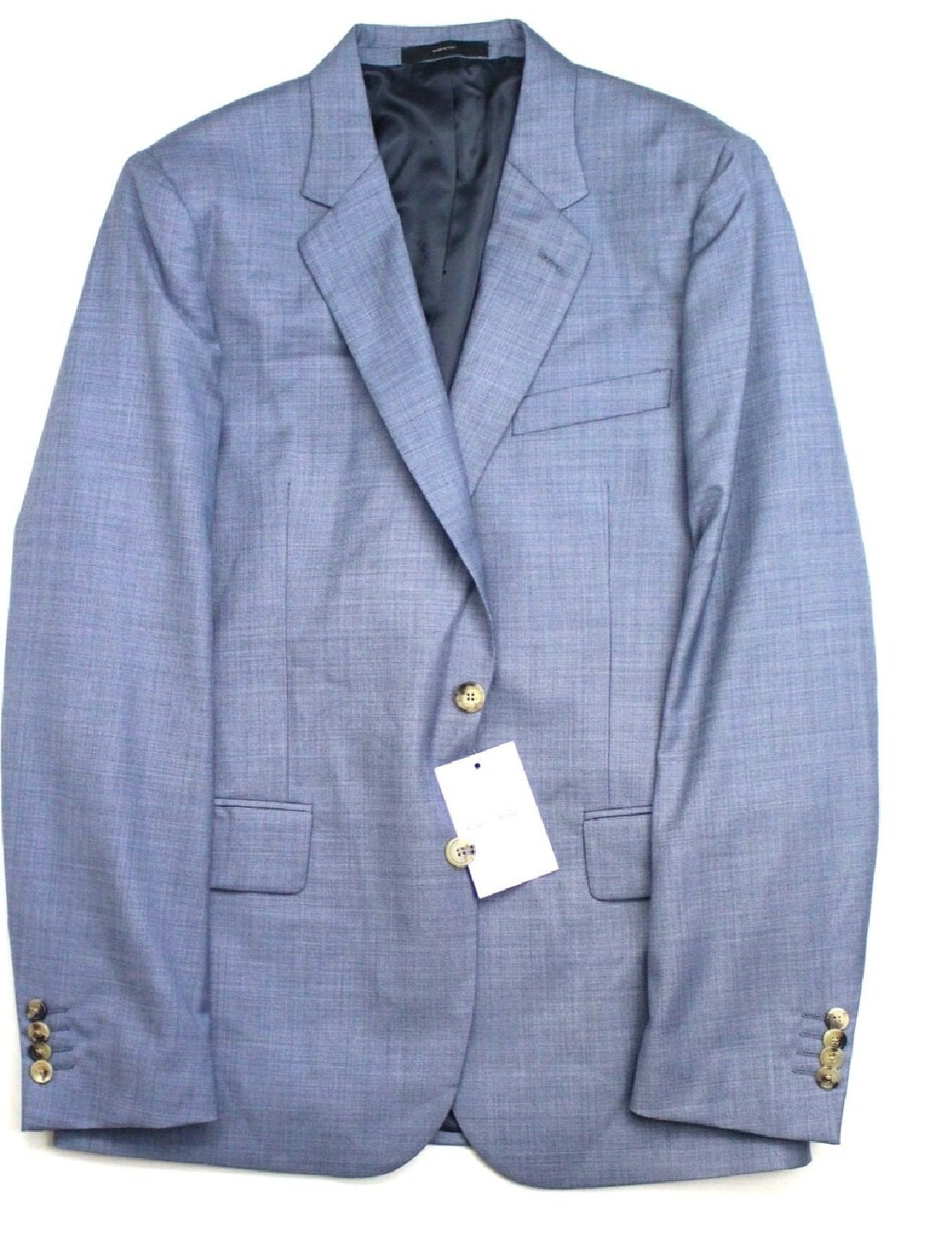 Paul Smith Men's Soho Sharkskin Extra Slim Fit Suit Blue Size 40