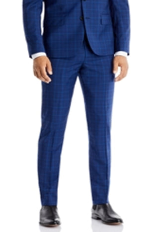 Paul Smith Men's Soho Plaid Extra Slim Fit Suit Blue Size 42