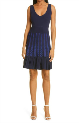 Ted Baker London Julote Flippy Knit Skater Dress in Navy , Size 0