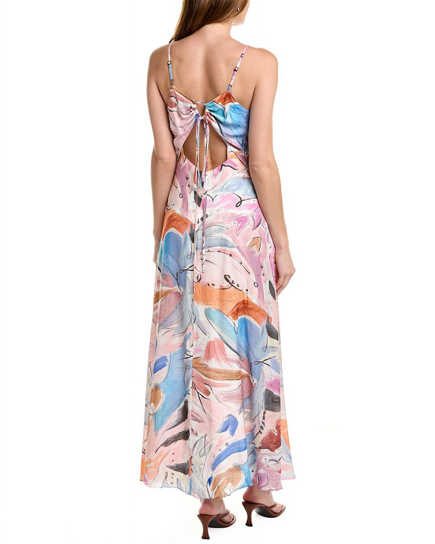 Ivory Ted Baker London Lizybet V-Neck Sleeveless Maxi Dress Size 3