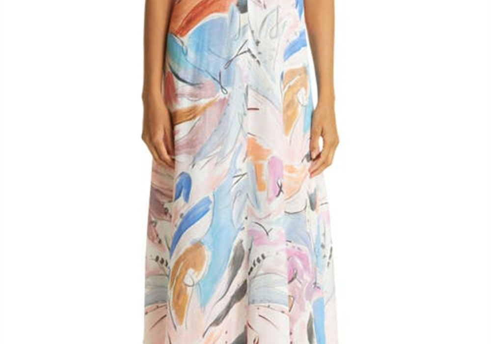Ivory Ted Baker London Lizybet V-Neck Sleeveless Maxi Dress Size 3