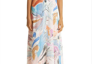 Ivory Ted Baker London Lizybet V-Neck Sleeveless Maxi Dress Size 3