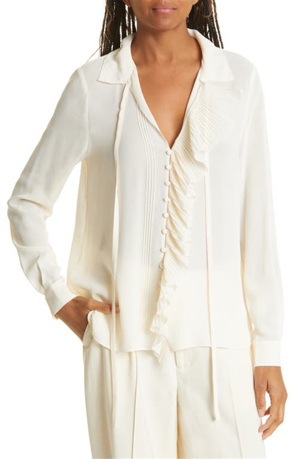 Ted Baker London Women's Natural Thelmah Blouse Size 1