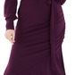 Quiz Women's Ruffle Trim Asymmetrical Wrap Style Dress Purple Size 12